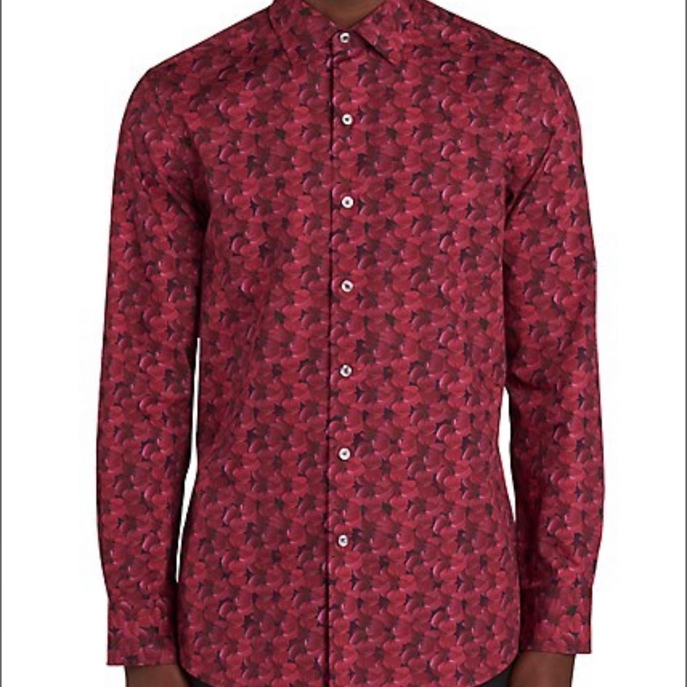 Bugatchi Allover Print Long-Sleeve Woven Shirt